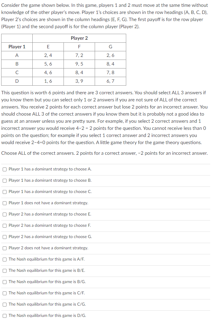 Solved Consider The Game Shown Below. In This Game, Players | Chegg.com