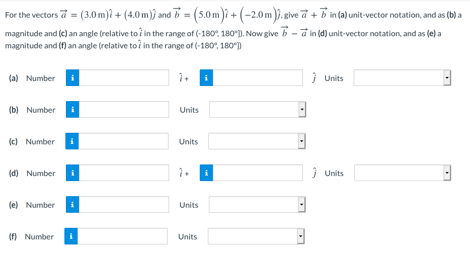 Solved For The Vectors A 3 0m I 4 0m ſ And 7 5 0 Chegg Com