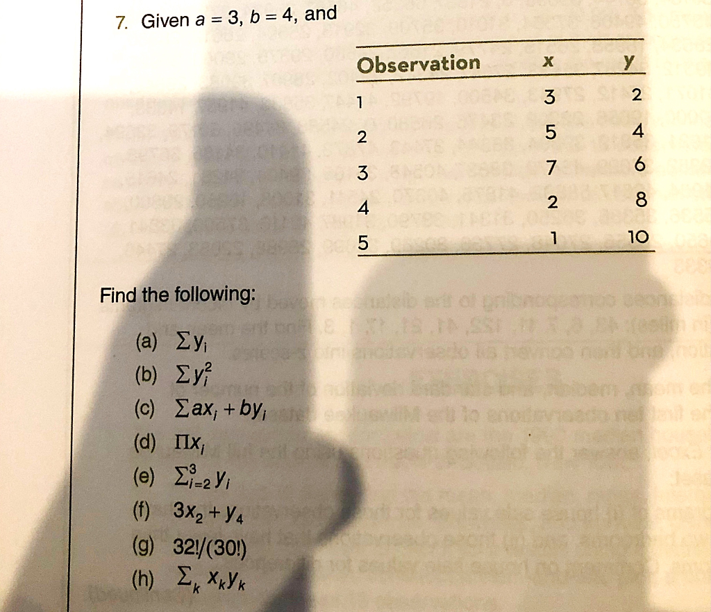 Solved 7 Given A 3 B 4 And Observation X M W N 7 Chegg Com