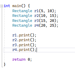 Solved How would I make this to where it prints Rectangle 1, | Chegg.com