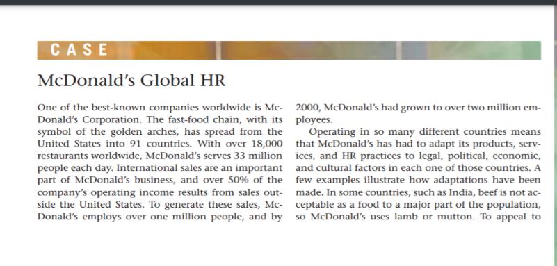 mcdonald's global hr case study