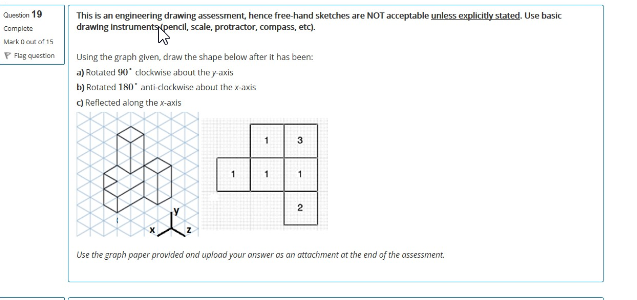 Solved Using the graph given, draw the shape below | Chegg.com