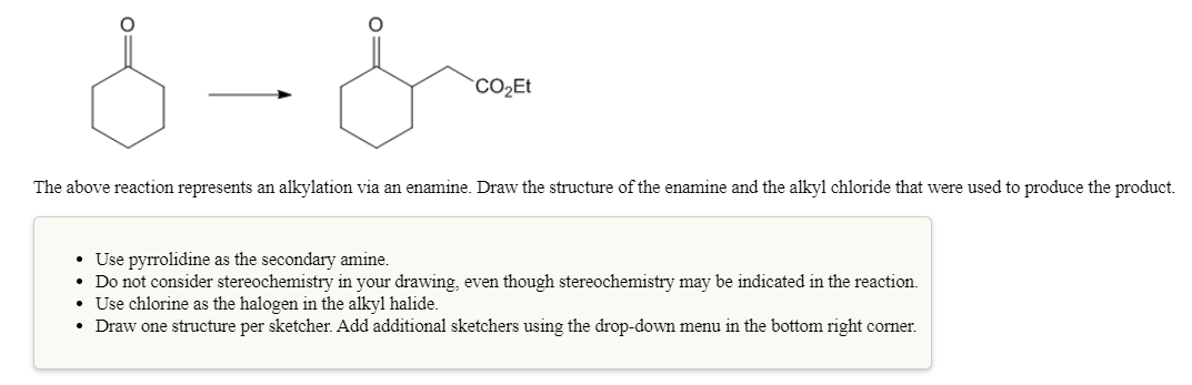 Solved CÓ Et The above reaction represents an alkylation via | Chegg.com