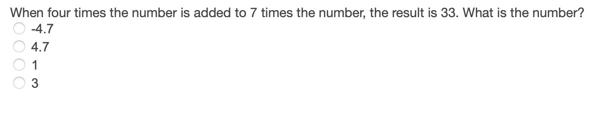 Solved When four times the number is added to 7 times the | Chegg.com