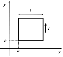 Solved The figure shows the top view of a square conductor | Chegg.com