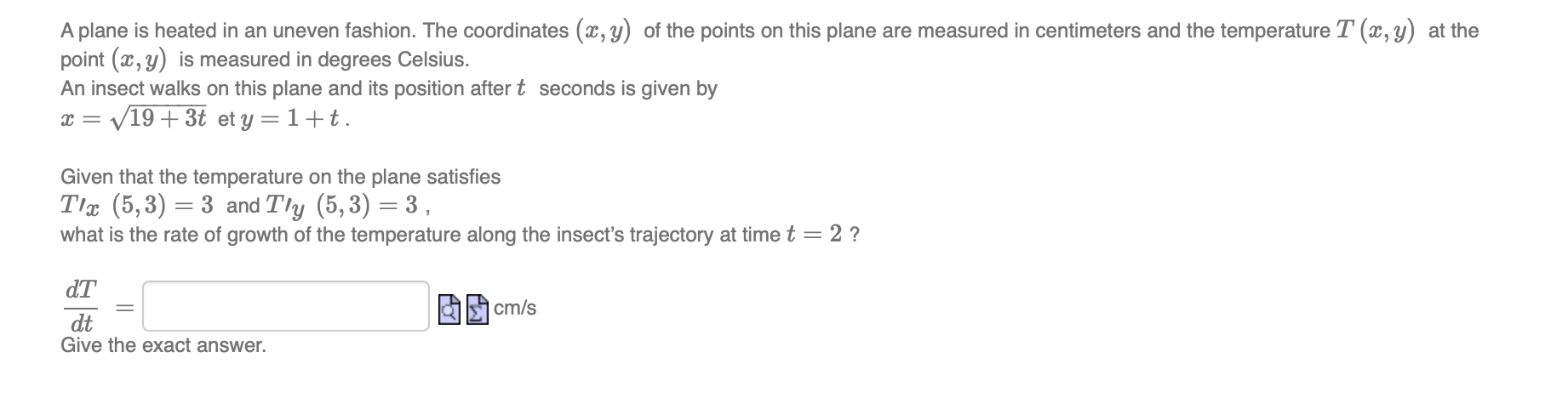 Solved A plane is heated in an uneven fashion. The | Chegg.com