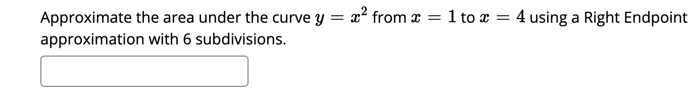 Solved Approximate the area under the curve y = x2 from x = | Chegg.com