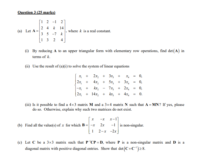 Solved Request answer for part (iii) &(c) a(i) ANS should | Chegg.com