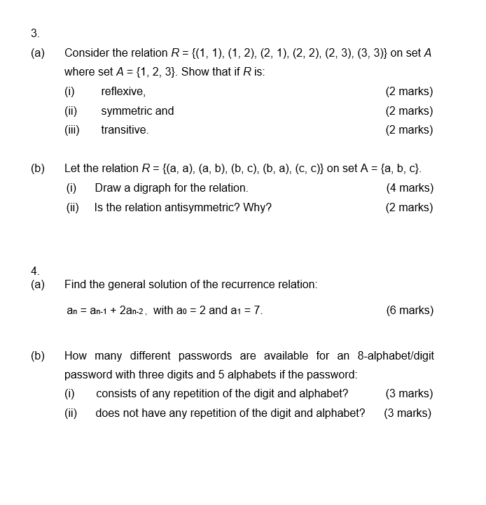 Solved Answer All The Questions 1 A Given The Sets P Chegg Com