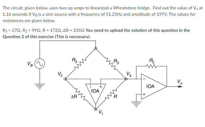 Solved The Circuit, Given Below, Uses Two Op-amps To | Chegg.com