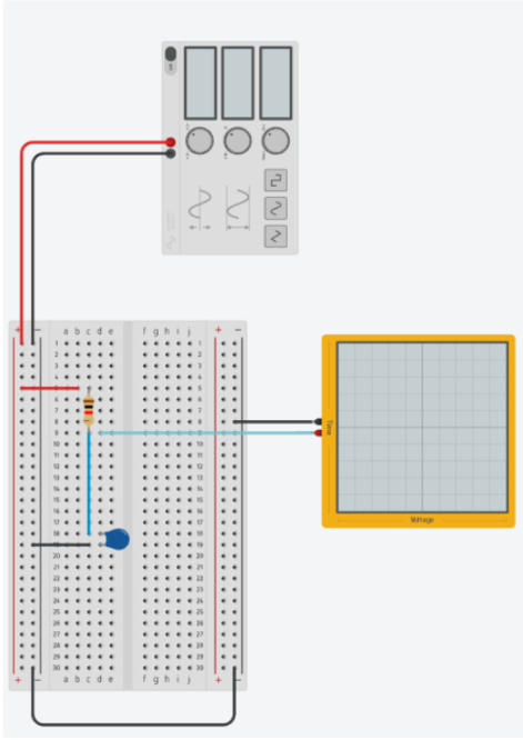 Solved 1. In TinkerCAD, build an RC series circuit, as shown | Chegg.com