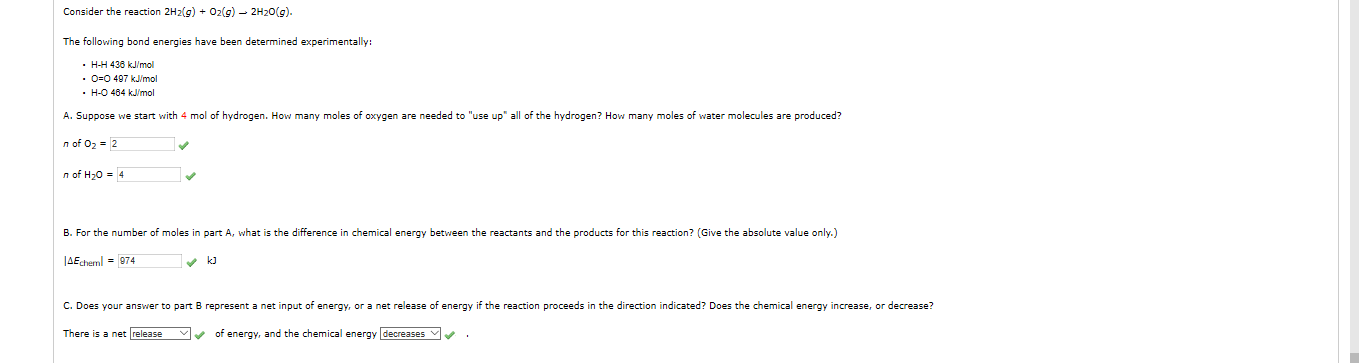 Solved Consider The Reaction 2h2 G O2 G 2h 9 The Chegg Com
