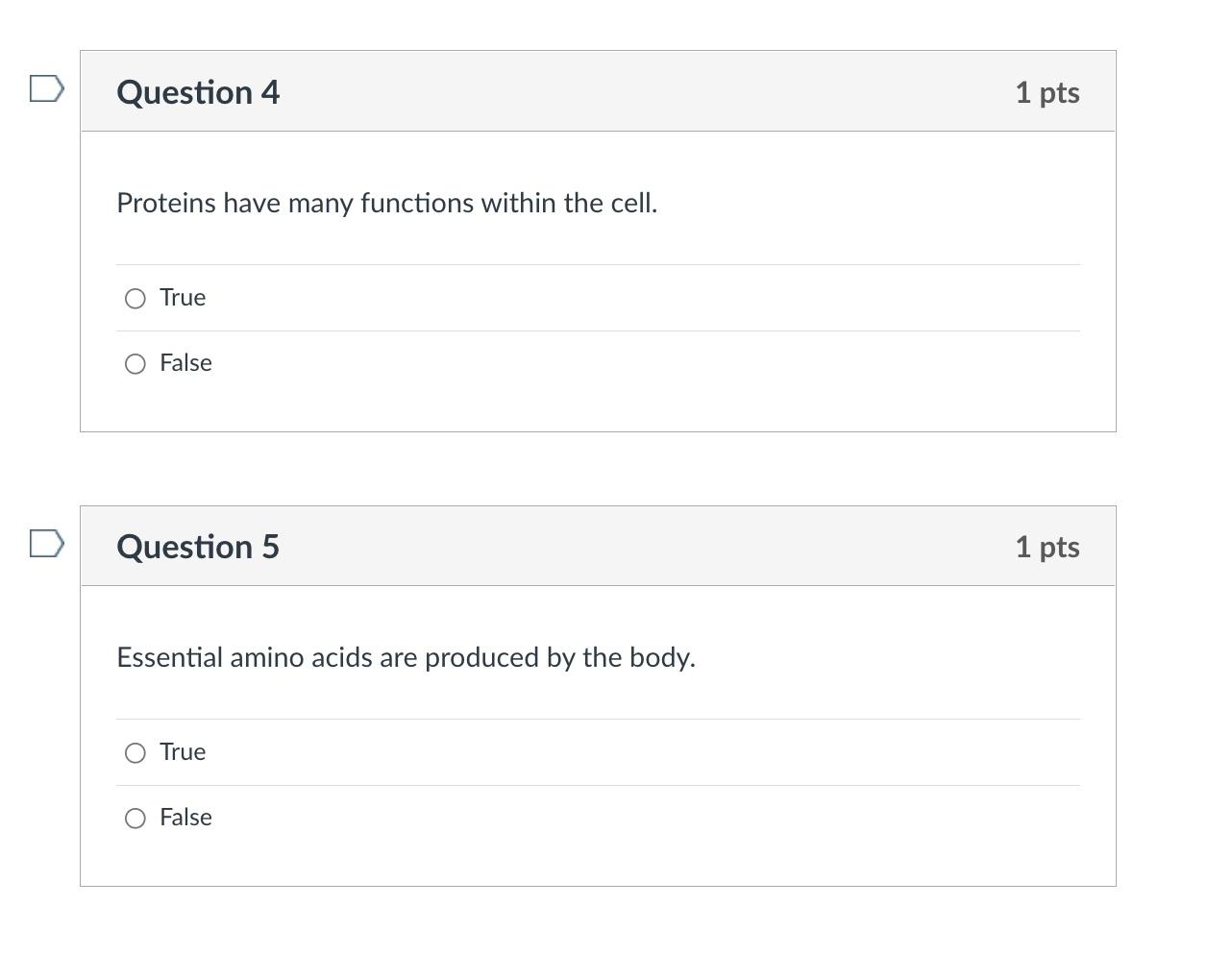 Solved Question 4 1 pts Proteins have many functions within | Chegg.com