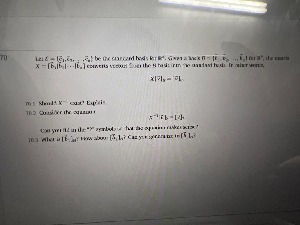 Solved Let E={e1,e2,…,en} be the standard basis for Rn.