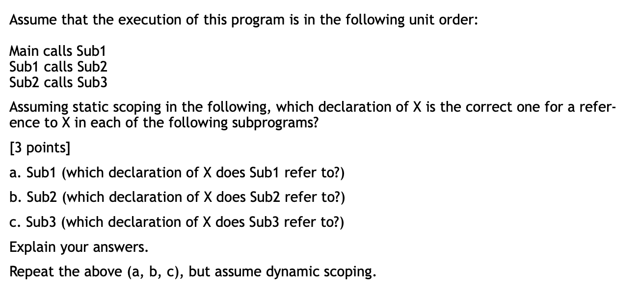Solved Consider The Following Skeletal Ada Program Proce
