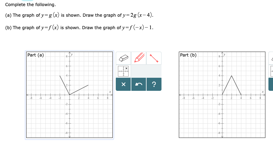 Complete The Following A The Graph Of Y G X Is Chegg Com