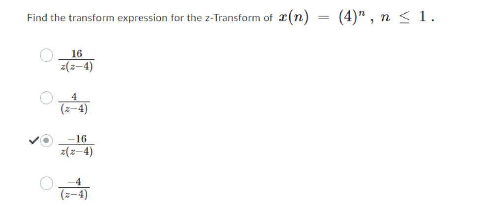 Solved Find The Transform Expression For The Z Transform Of