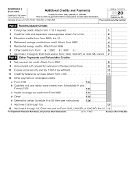 Fill out the following: Schedule 3 of Form 1040 using | Chegg.com
