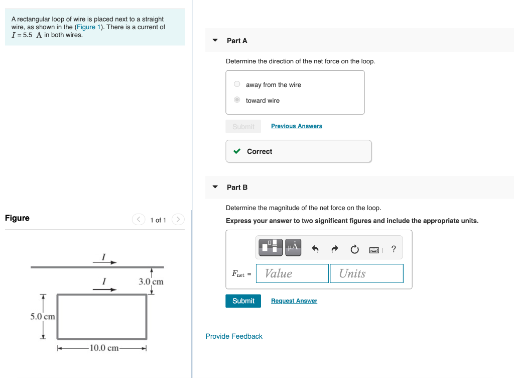 Solved A rectangular loop of wire is placed next to a | Chegg.com