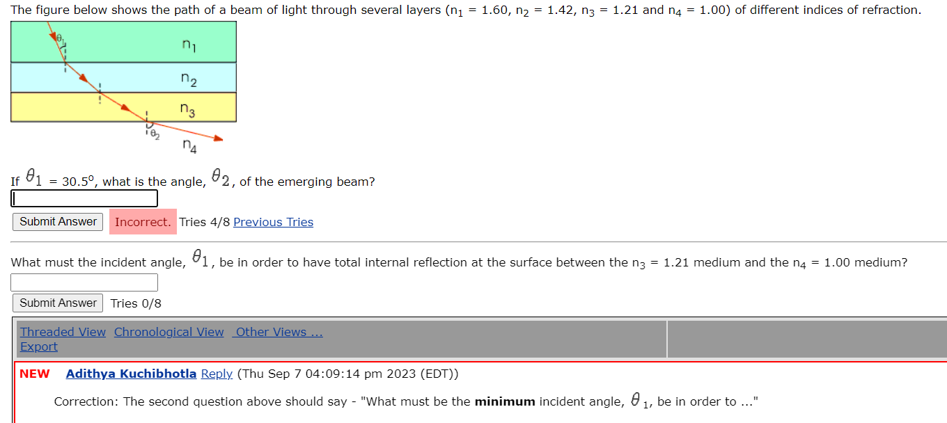 Solved The Figure Below Shows The Path Of A Beam Of Light | Chegg.com