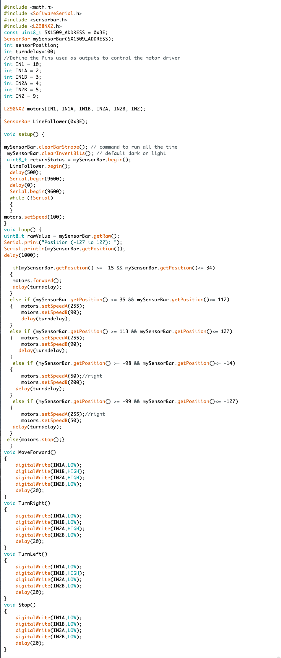 Solved Having trouble with my arduino Uno and sparkfun line | Chegg.com