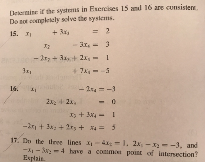 Solved Determine if the systems in Exercises 15 and 16 are | Chegg.com