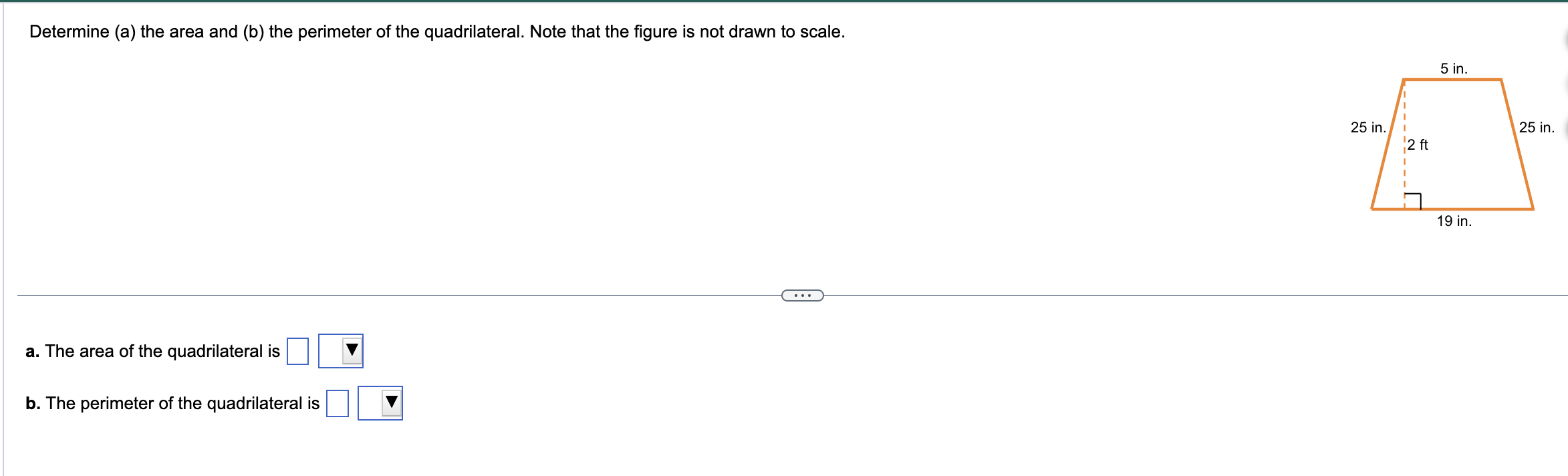 Solved Determine (a) The Area And (b) The Perimeter Of The | Chegg.com