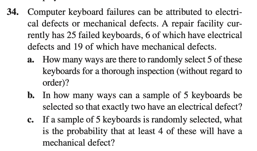 Solved 34. Computer keyboard failures can be attributed to