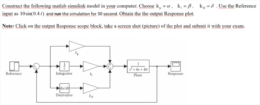 Solved Construct the following matlab simulink model in your | Chegg.com