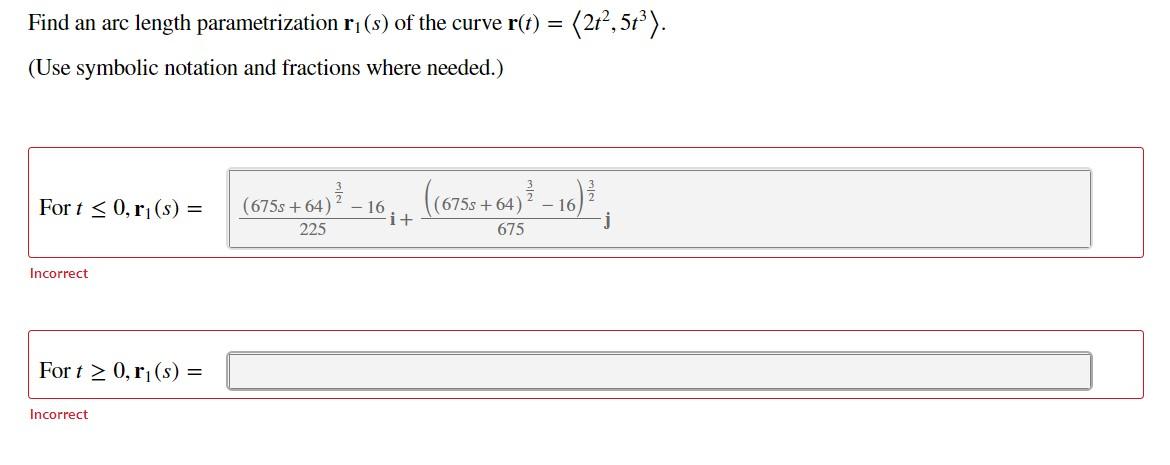 find an arc length parametrization r1 s of the curve r t