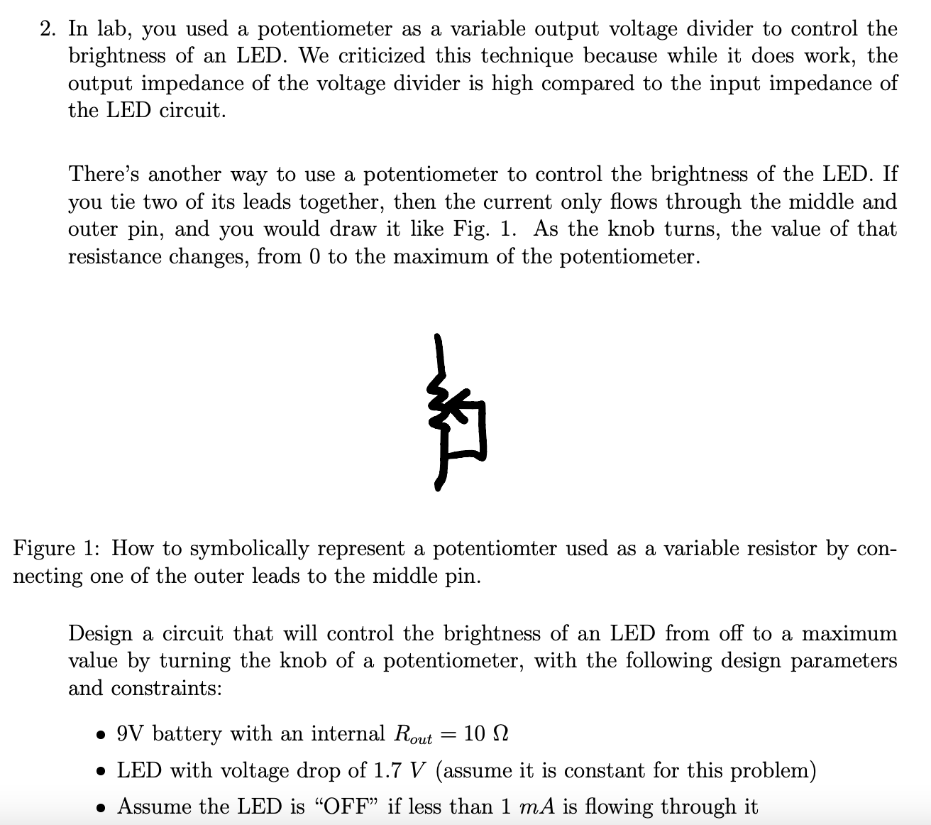 lab report sp025 experiment potentiometer