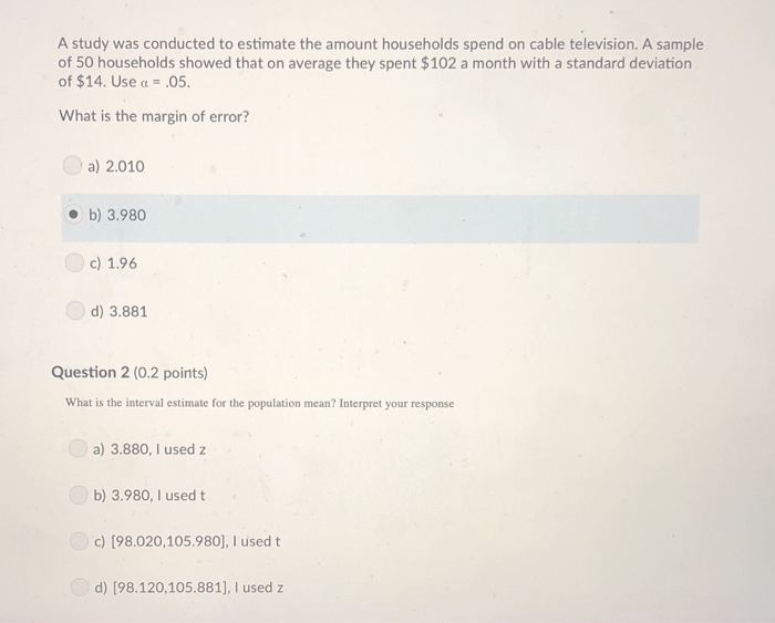 Solved A study was conducted to estimate the amount | Chegg.com