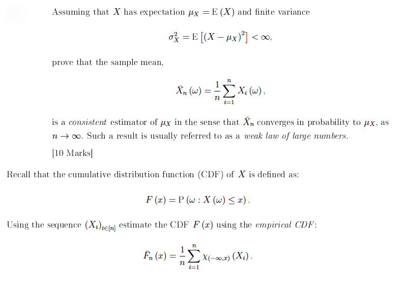 Solved Let (Ω,F,P) Be A Probability Space, And Let | Chegg.com | Chegg.com