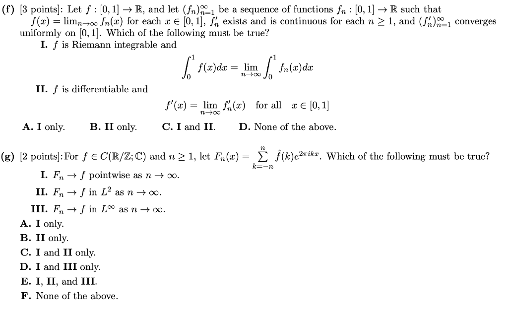 Solved F 3 Points Let F 0 1 R And Let Fr N Chegg Com