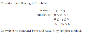 Solved Consider the following LP problem maximize 21 +2.02 | Chegg.com