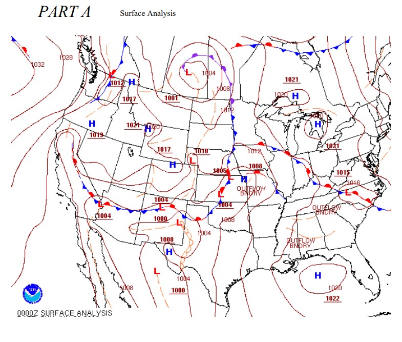 Meteogram Example 1. Provide a detailed description of the charts | Chegg.com