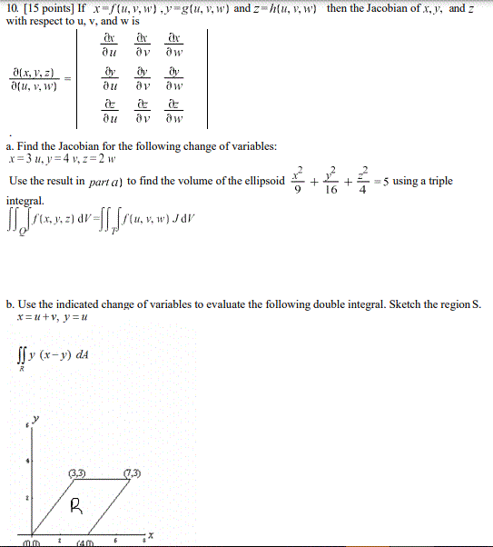 Solved 10 15 Points If X U V W Y G U V W And Chegg Com