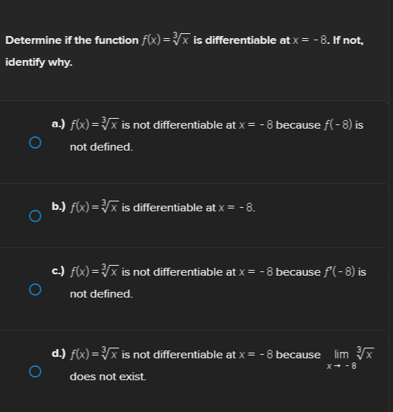Solved Determine if the function f(x)=3x is differentiable | Chegg.com