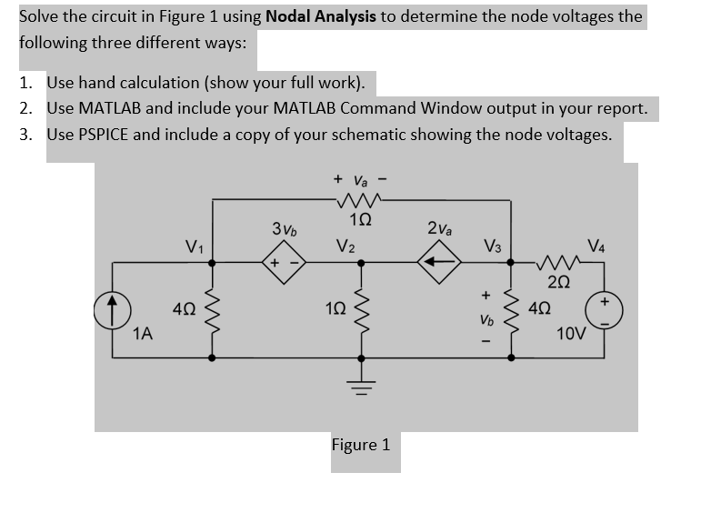 Solved Solve The Circuit In Figure 1 Using Nodal Analysis To