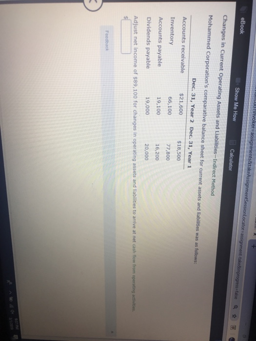 Solved nme eBook Show Me How Calculator Changes in Current | Chegg.com
