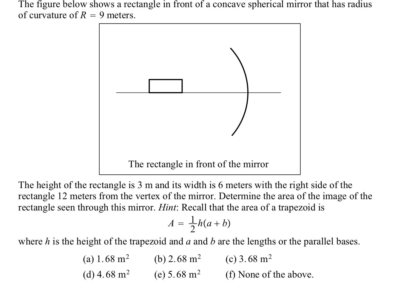 Solved The figure below shows a rectangle in front of a | Chegg.com