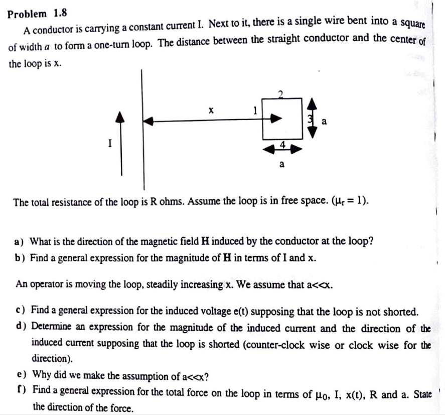 Solved Problem 1.8 A conductor is carrying a constant | Chegg.com
