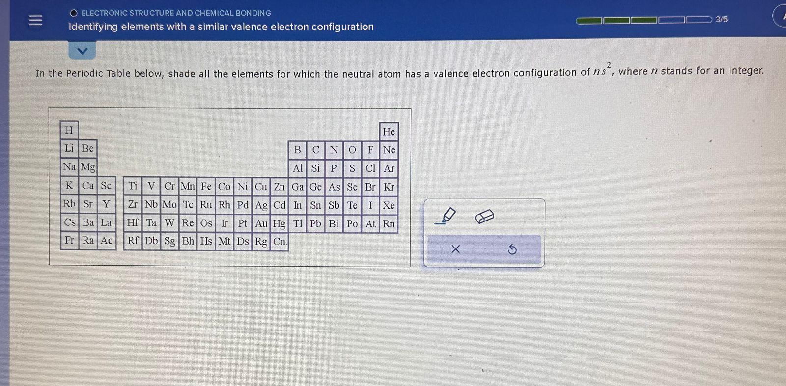 Solved In the Periodic Table below, shade all the elements | Chegg.com