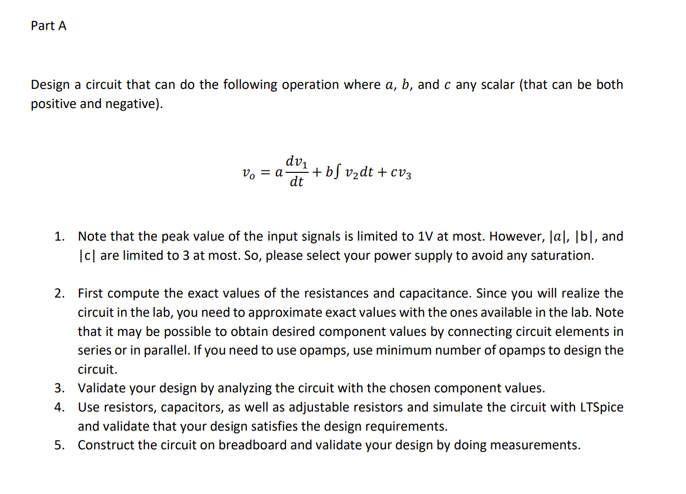 Solved Part A Design A Circuit That Can Do The Following | Chegg.com