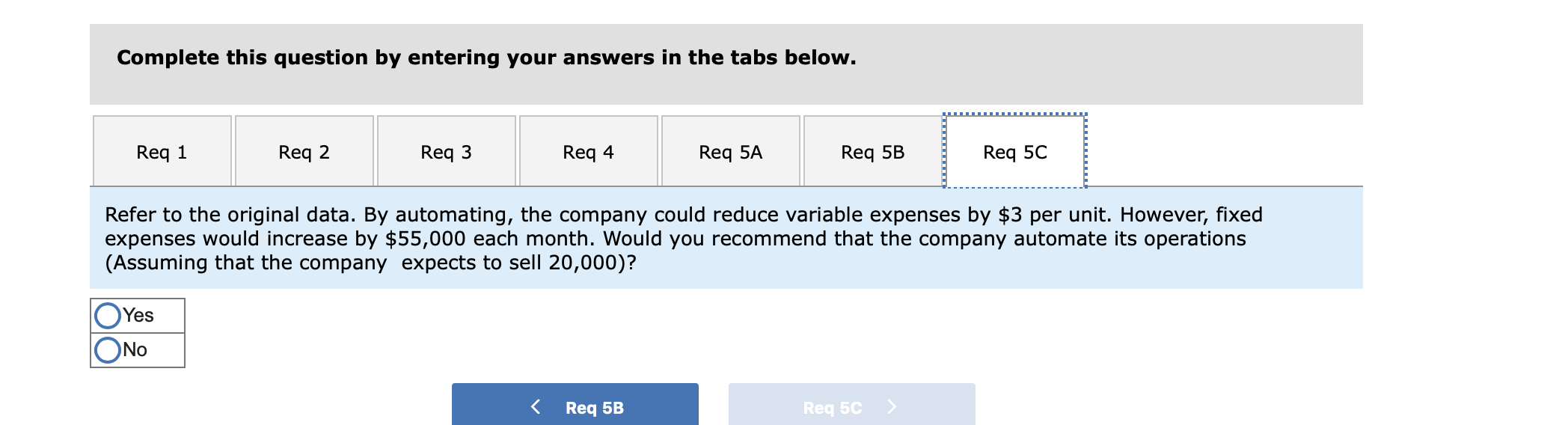 Solved 5. Refer to the original data. By automating, the | Chegg.com