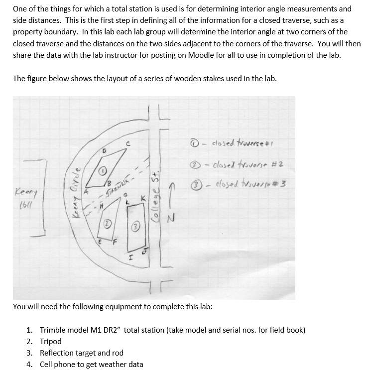 Solved One of the things for which a total station is used | Chegg.com