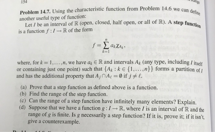 Solved 154 Problem 14.7. Using the characteristic function | Chegg.com