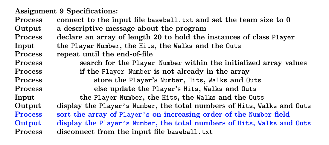 Solved C++ I have provided the assignment statement and the | Chegg.com
