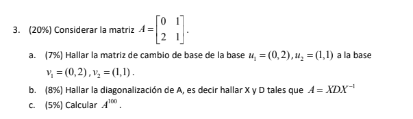 Solved a. (7%) Find the base change matrix of the | Chegg.com