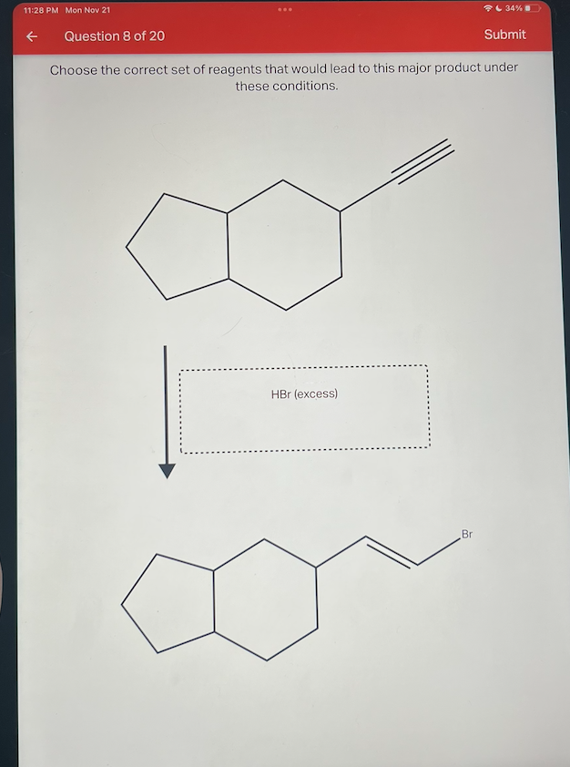 Solved Choose The Correct Set Of Reagents That Would Lead To